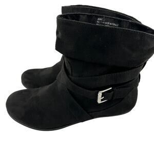 Rampage Women Boots Shoe Slouch Ankle Benelli Vegan Suede Size 7.5